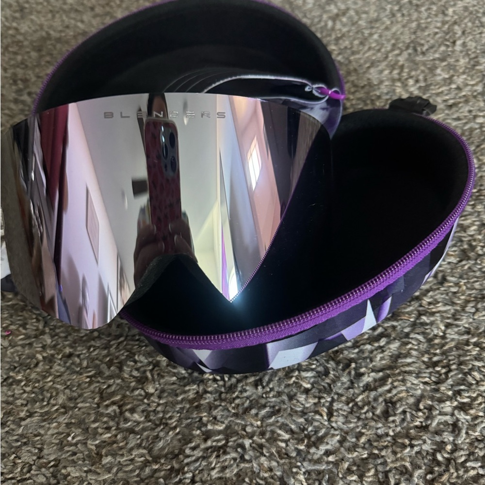 Blenders Silver and Purple Ski Goggles